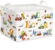 Grazioso Costruttore di Lettere 36L Macchina da Costruzione per Bambini con Maniglione Cassetto di Deposito per Camera da Bambino e Bagno