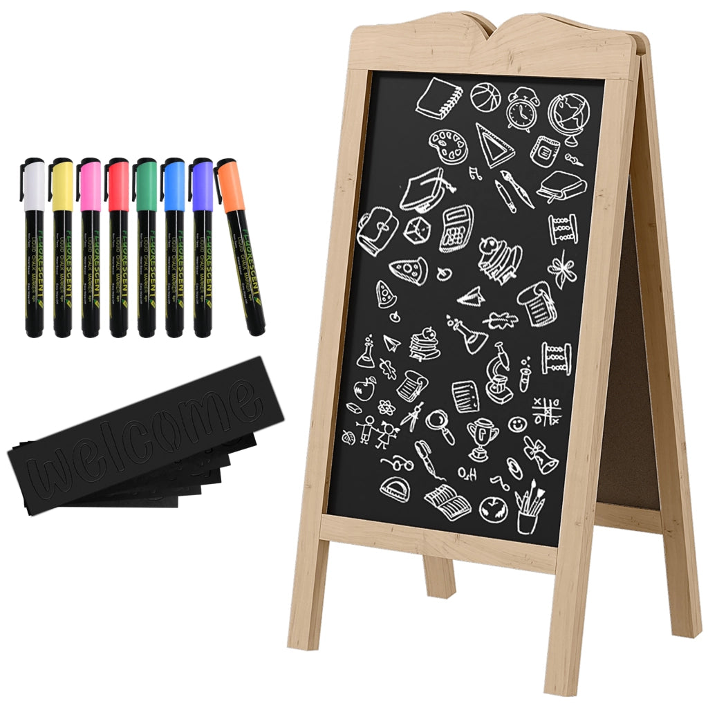 Tavolo da Disegno Pieghevole in Legno con Gessi e Stencil ¨C Minimal ¨C 51x60x101 cm Naturale