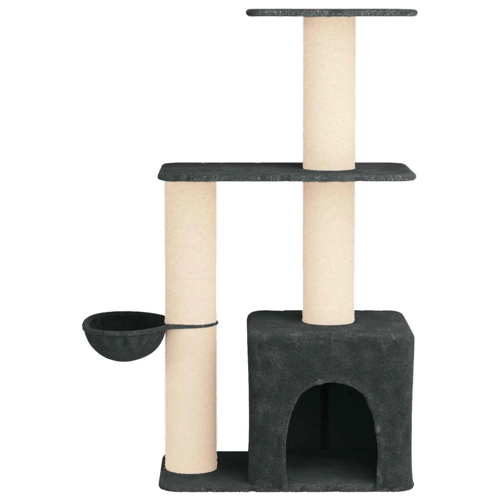 Albero per gatti con pali per graffiare in sisal Grigio Scuro 42033062