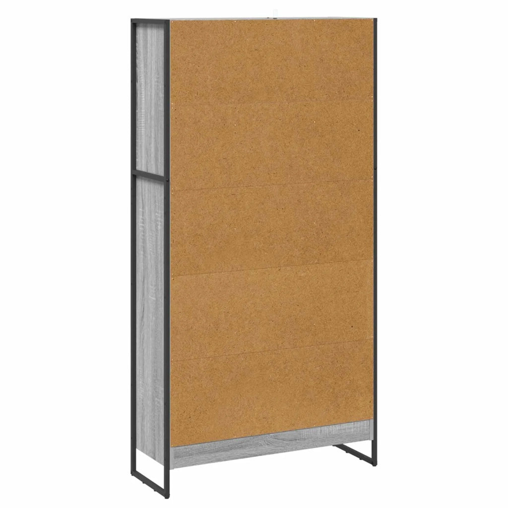 Armadio per Libri 2 pcs Grigio Sonoma 80 x 30 x 155 cm