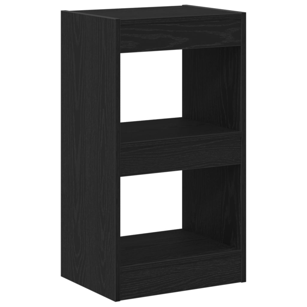 Mobile Libreria/Divisore per Stanza Nero Rovere 40x30x71,5 cm