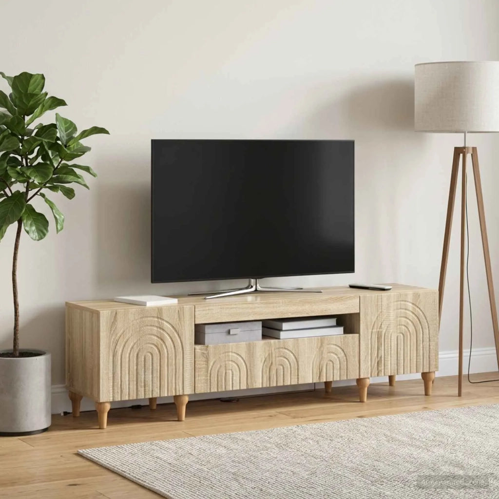 Mobile TV LED Rovere Sonoma Legno ingegnerizzato 896247
