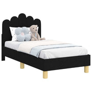 Letto singolo | Letto per adulti | Struttura letto per bambini con testata Nero 70 x 140 cm