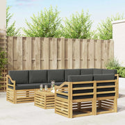 Set di divani da esterno 8 pcs Bianco e Antracite