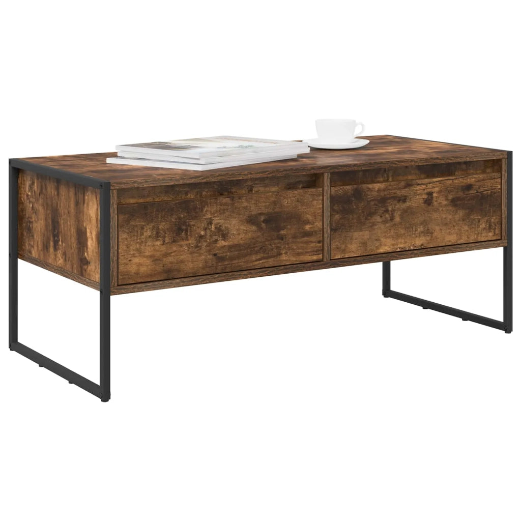 Tavolino da salotto Quercia Fumosa 100 x 46 x 40 cm 886446