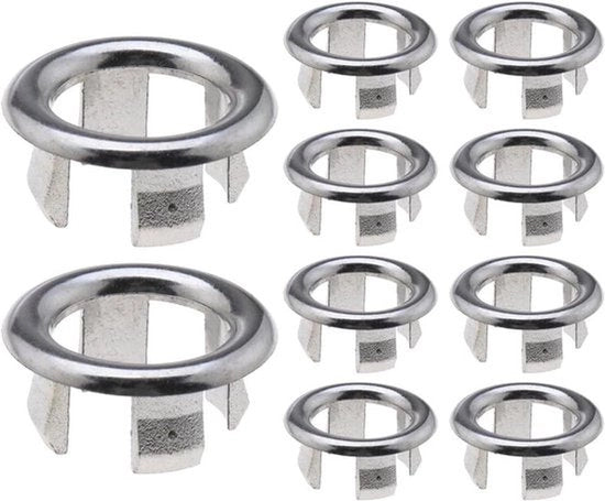 Accessori per wc - Rond - Wastafello - Adatto per tubi da 22-24mm - Diametro del foro - Argento.