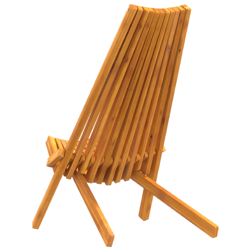 Sedie da Giardino Pieghevoli 2 pcs in Legno di Acacia
