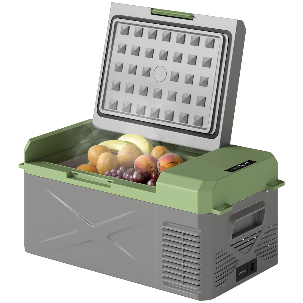 Coolbox elettrica 16.3L con compressore ¨C zephmum ¨C grigio e verde