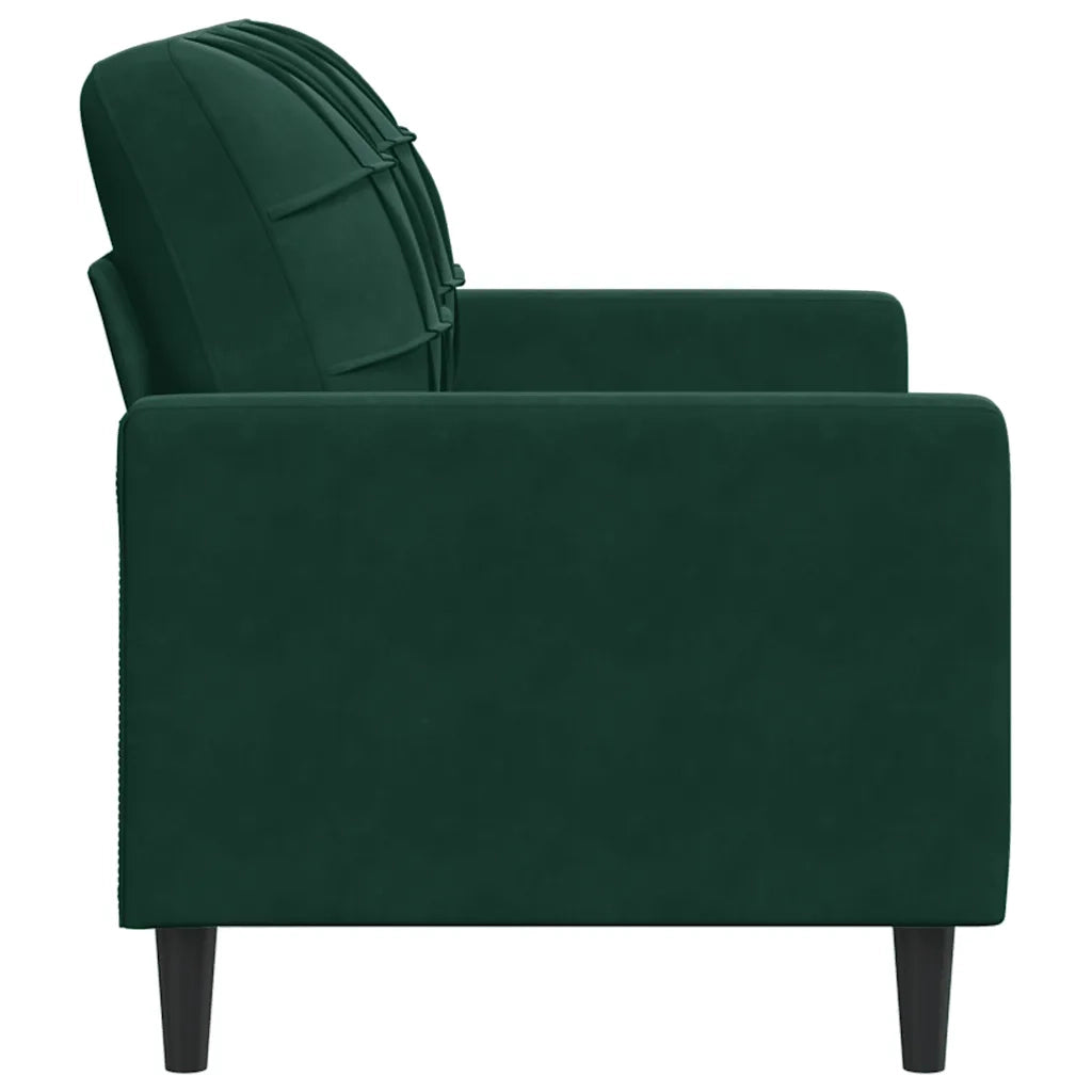 Divano a 2 Posti Verde Scuro 120 cm in Velluto 4007616
