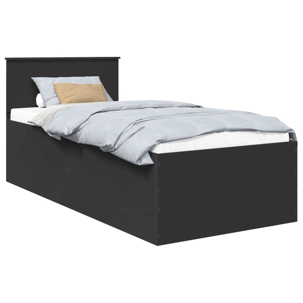 Struttura del letto Nero 75 x 190 cm Legno multistrato 3408628