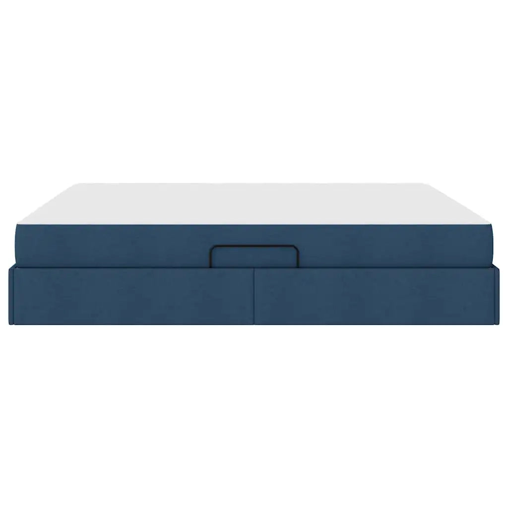 Letto con contenitore e materasso Blu 180 x 200 cm Poliestere