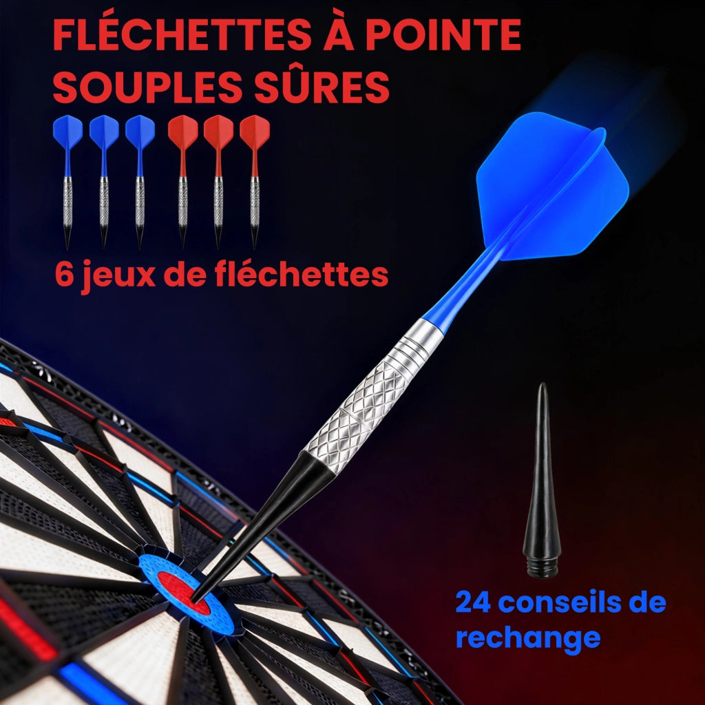 Gioco Freccette Elettronico ¨C Minimal ¨C con 2 Monitor LED, 33 Giochi, per 8 Giocatori