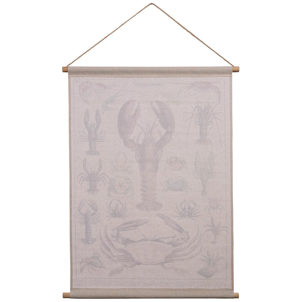 Tela pergamena in tessuto stampato 76x97x2,5h cm