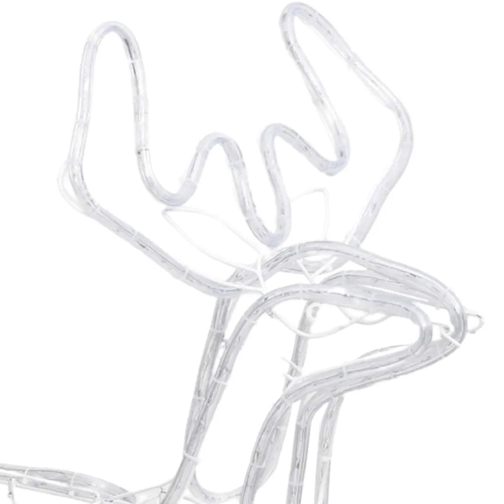 Figure Natalizie Renne Bianco Caldo 76x42x87 cm 343298