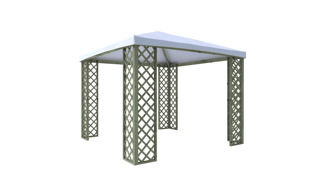 Telo In Pvc Per Gazebo 300X300 Cm Bordo Diritto