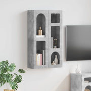 Armadio pensile con lo scaffale Grigio cemento 59 x 20 x 100 cm