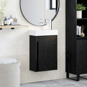 Mobile bagno con rubinetto Rovere Nero 40,5 x 22,5 x 62 cm