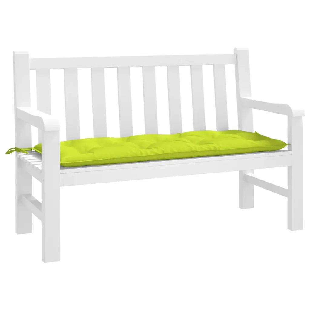 Cuscino per Panca-Cuscini per panchina Verde Brillante 120x50x7 cm in Tessuto Oxford