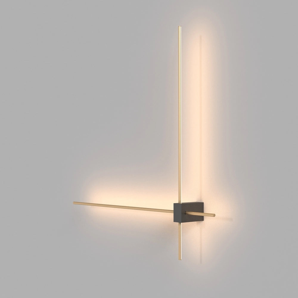 Applique Maytoni Pars LED 12W nero oro 3000K 63cm IP20