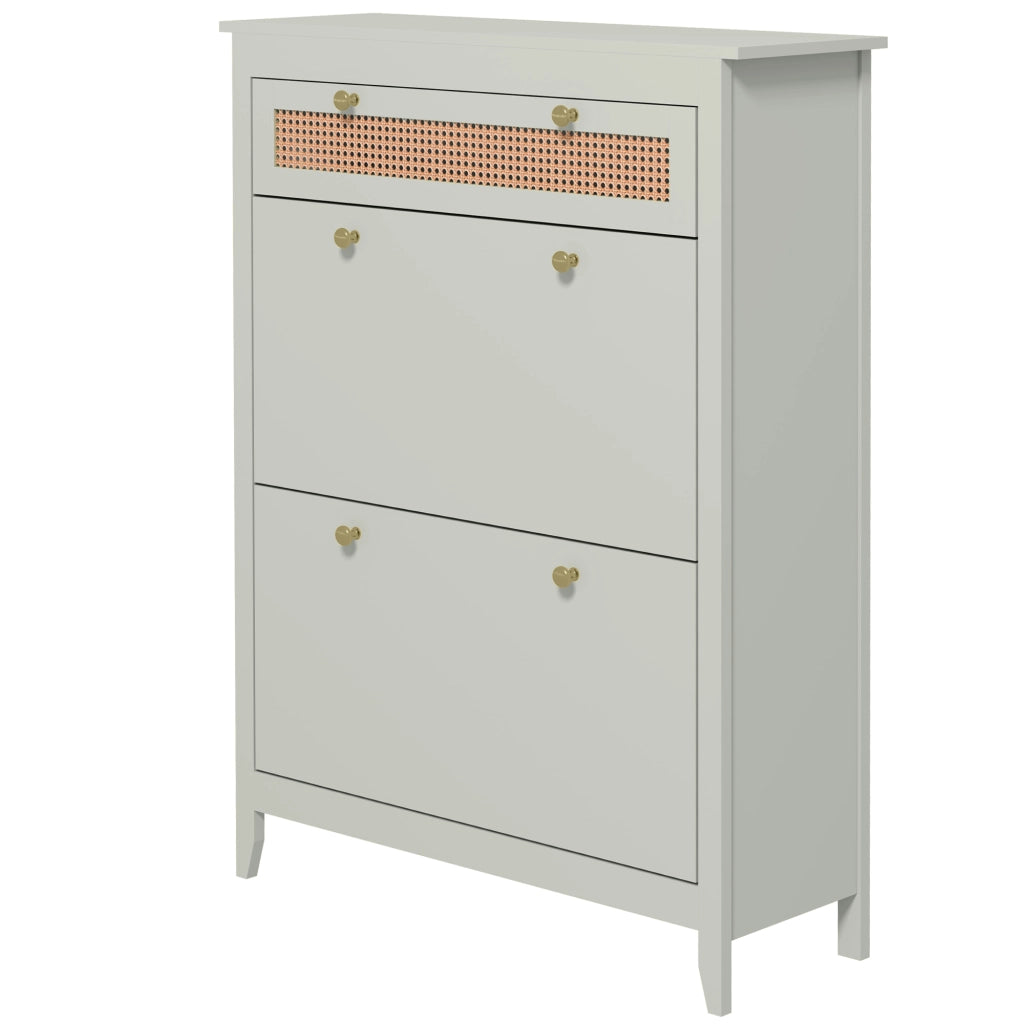 Armadio per scarpe con cassetti ¨C Zephmum ¨C Verde 88x30x120 cm