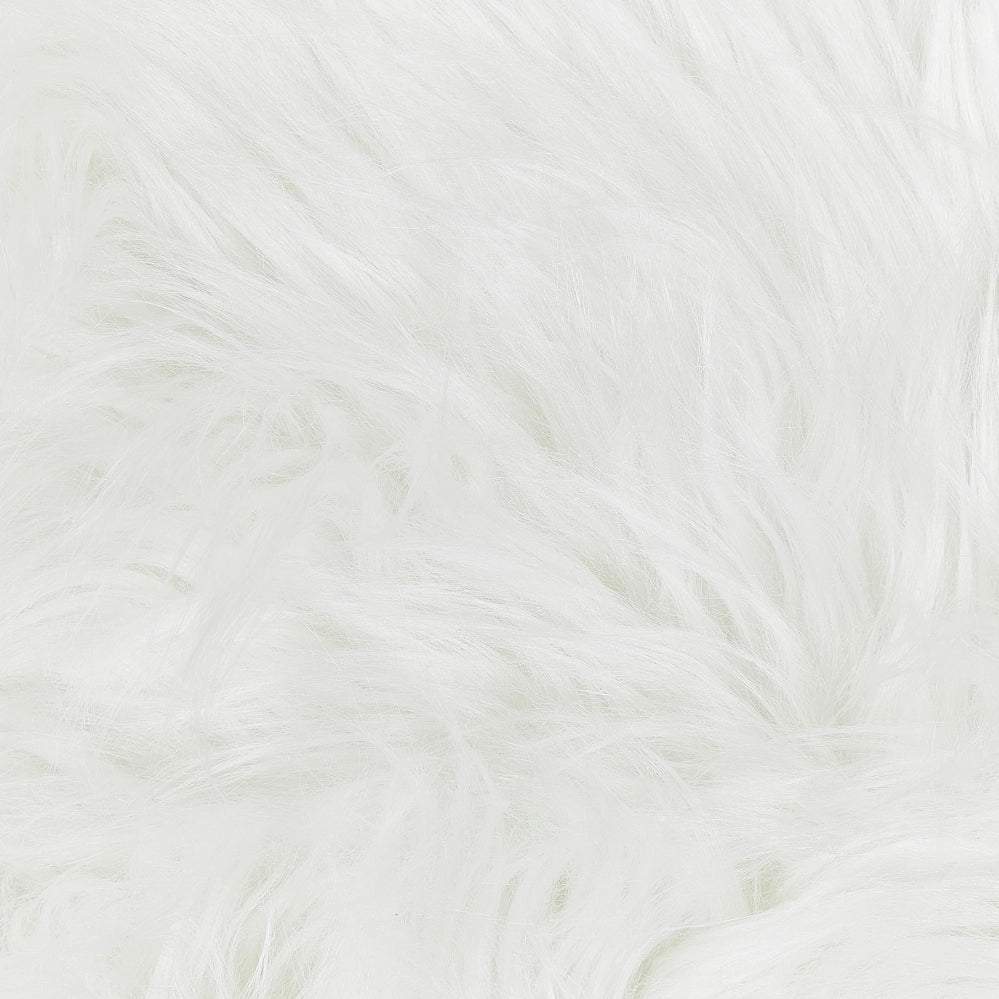 Tappeto finta pelle di montone bianco acrilico 60 x 180 cm pelliccia glam soffice camera da letto soggiorno