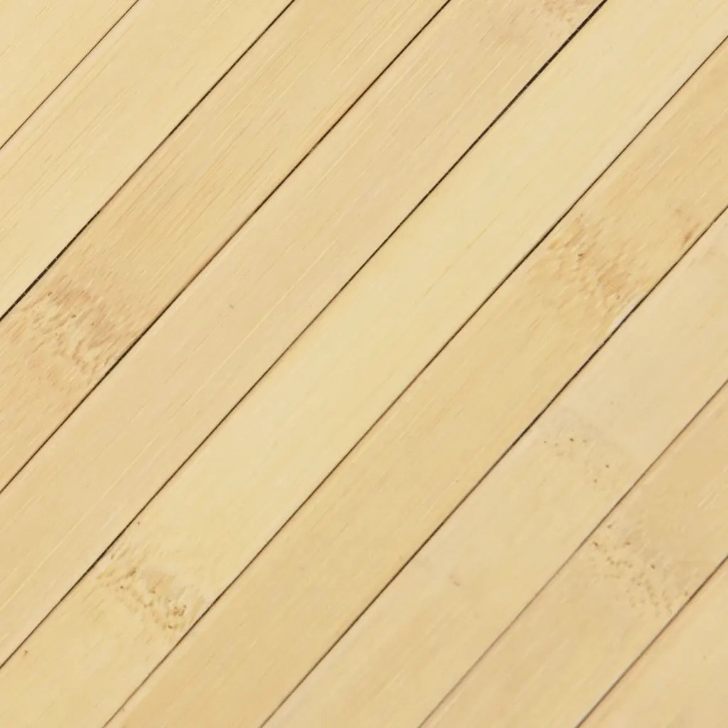 Tappeto Rettangolare Naturale Chiaro 100x100 cm in BambÃ¹