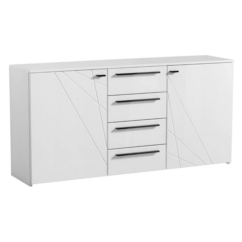 Madia Maropati, Credenza 2 Ripiani, 163x40x80.5h cm Bianco