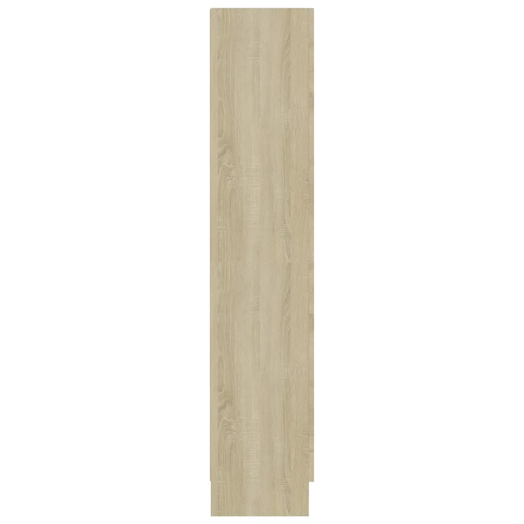 Vetrina classica 82,5 x 30,5 x 150 cm design pulito versatile in legno ingegnerizzato rovere Sonoma 02_0047757