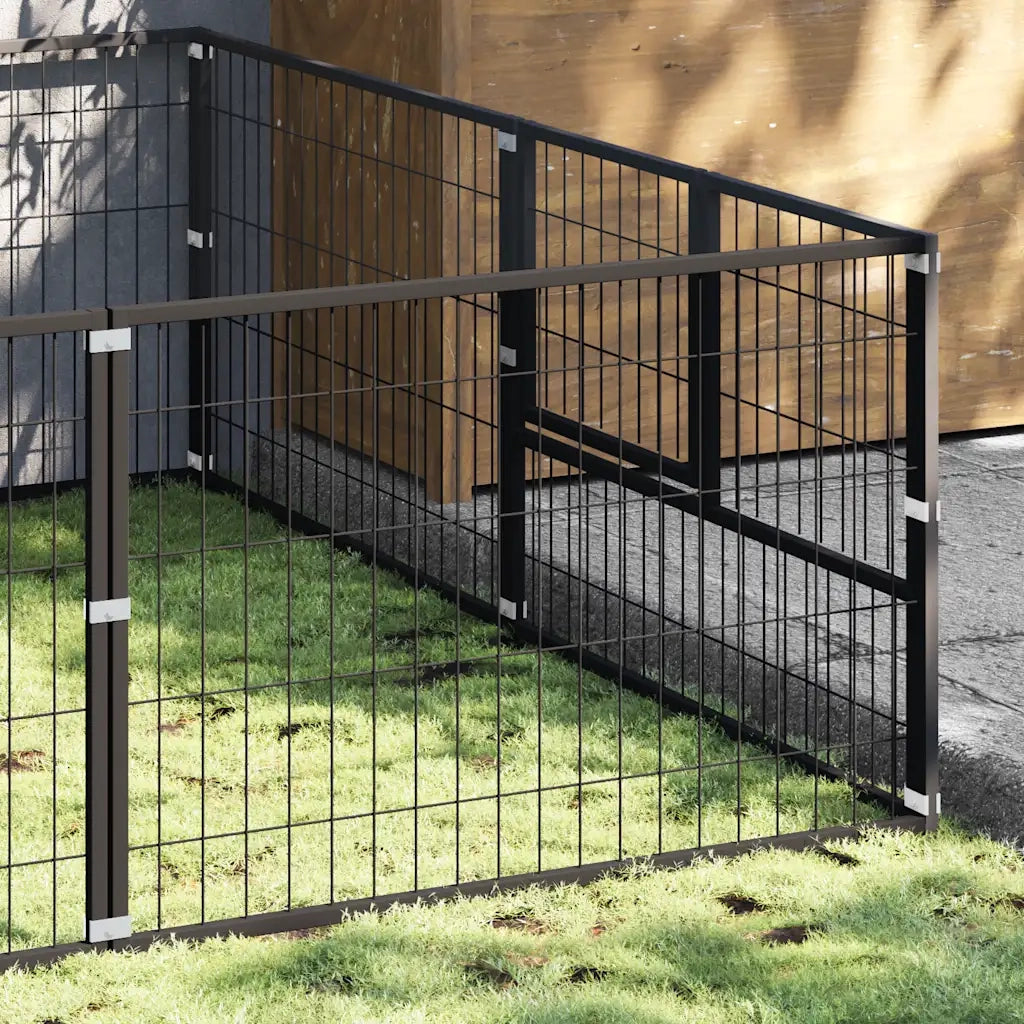 Gabbia per Cani Nera 18 m² in Acciaio 3082116