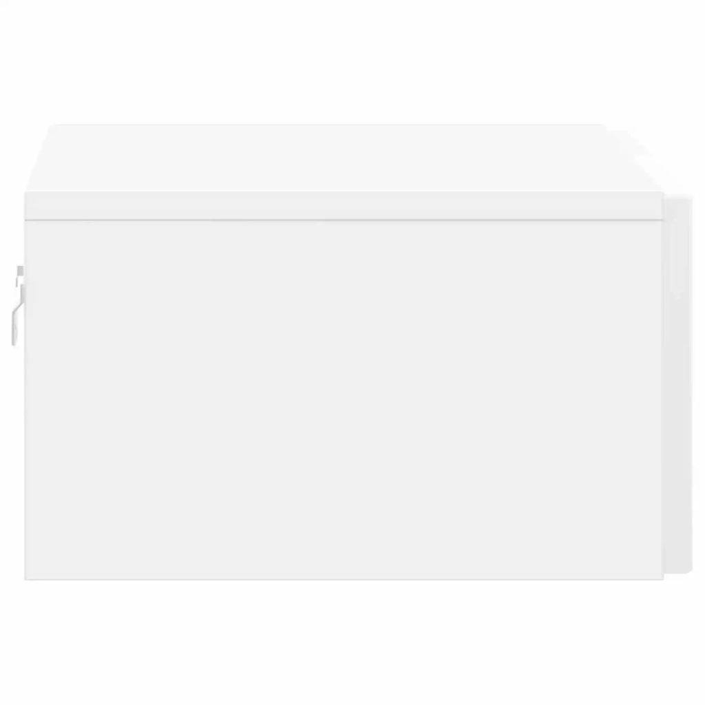 Mobiletto da notte a muro Bianco Lucido 49 x 34,5 x 20 cm 898453