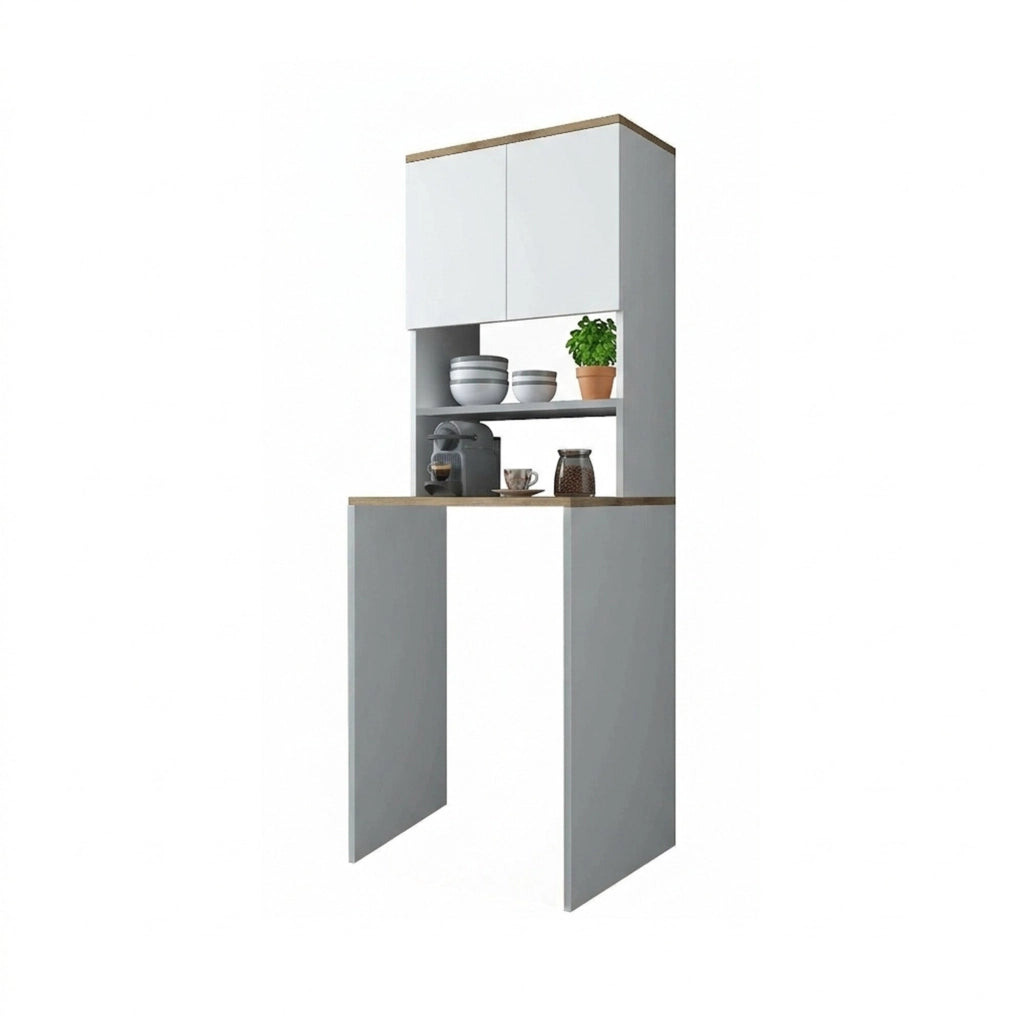Fiamma, Armadio Multiuso 2 Ante 3 Ripiani, 65x183.6h cm Bianco