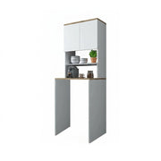 Fiamma, Armadio Multiuso 2 Ante 3 Ripiani, 65x183.6h cm Bianco