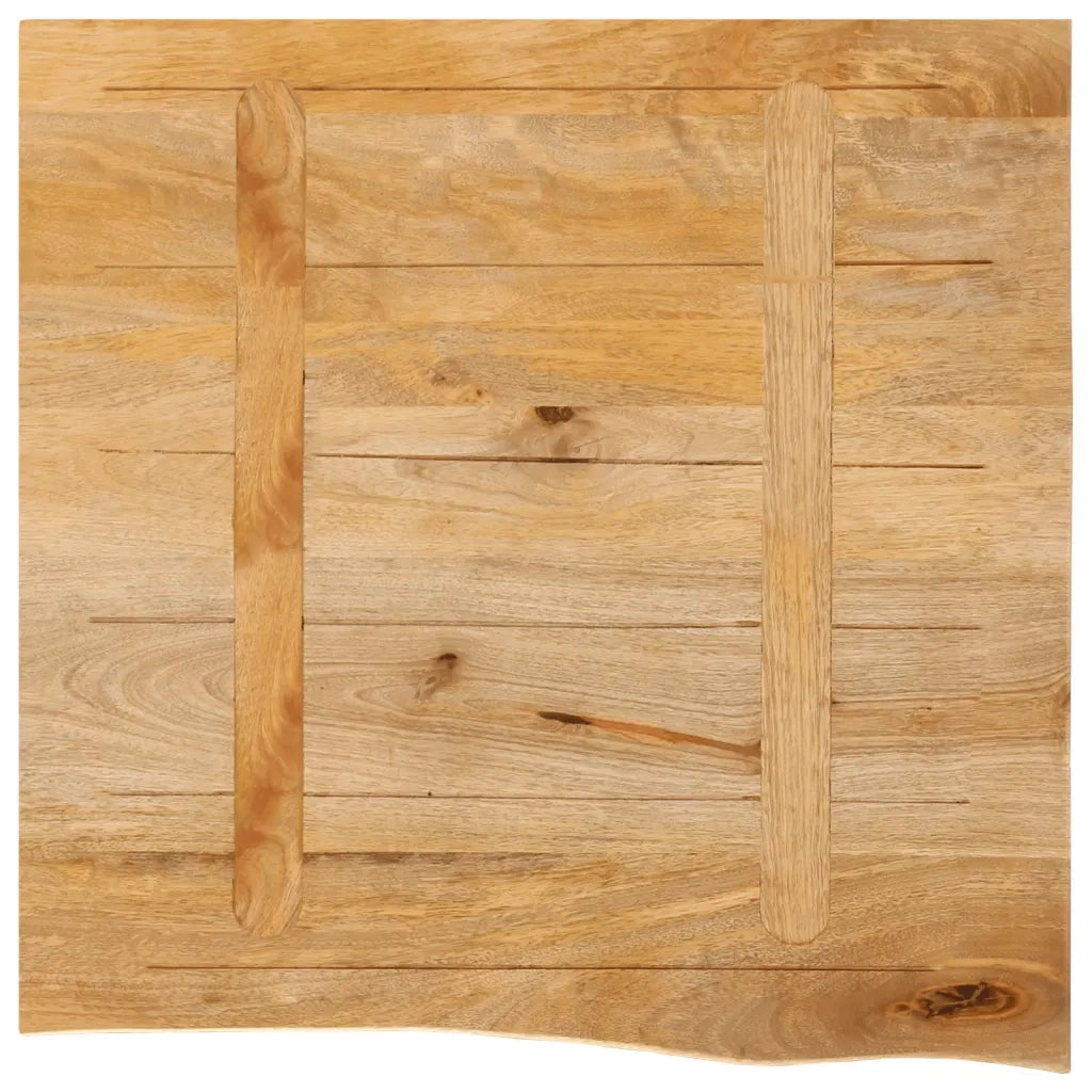 vidaXL Piano Tavolo Bordi Vivi 40x40x2,5 cm in Legno Massello di Mango