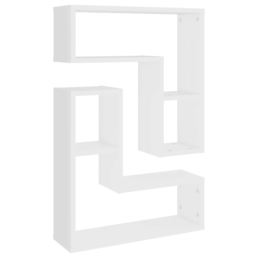 Mensole a Muro 2 pz Bianche 50x15x50 cm in Legno Multistrato 807214