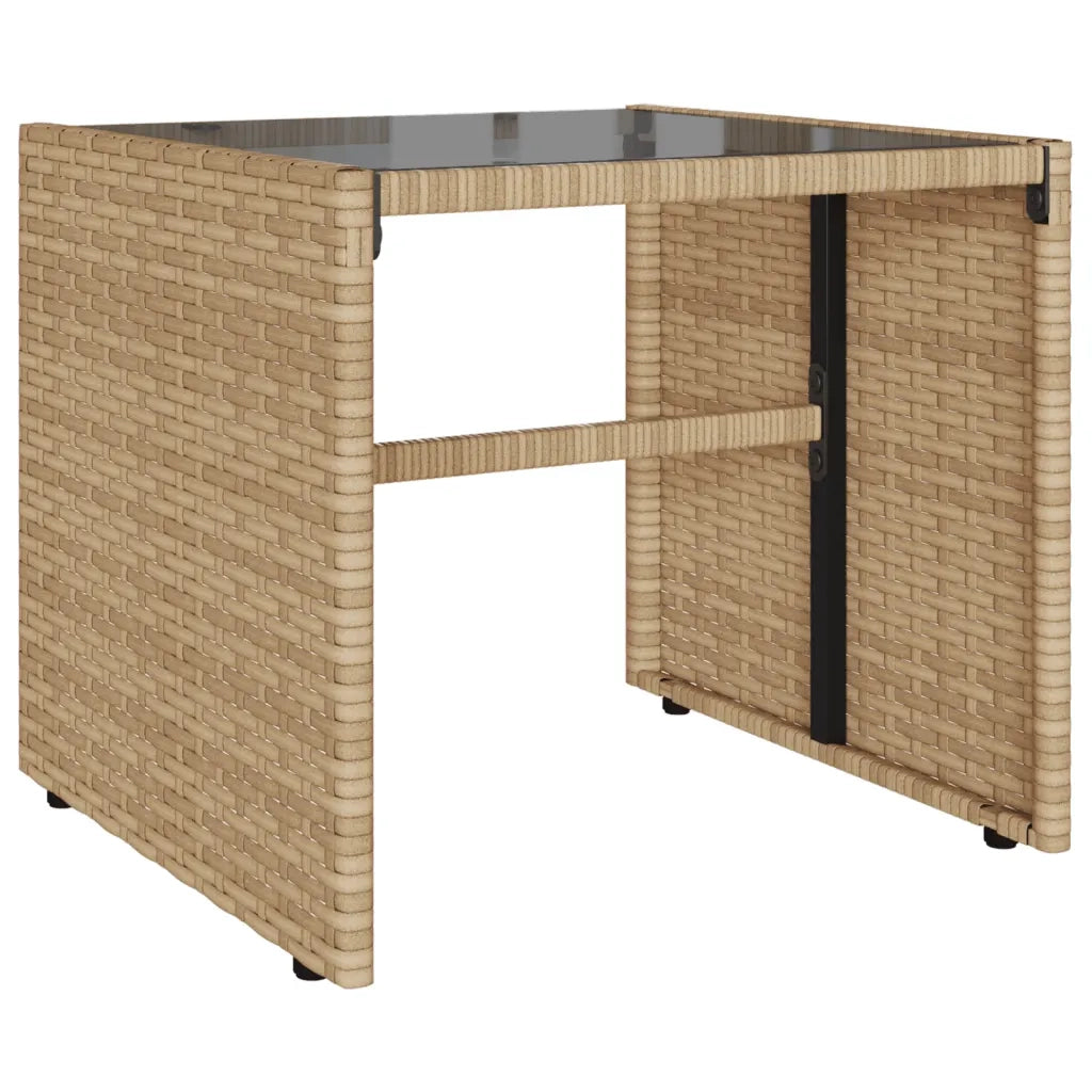 Set Divano da Giardino 4 pz | Set Salotto da Giardino con Cuscini Beige in Polyrattan
