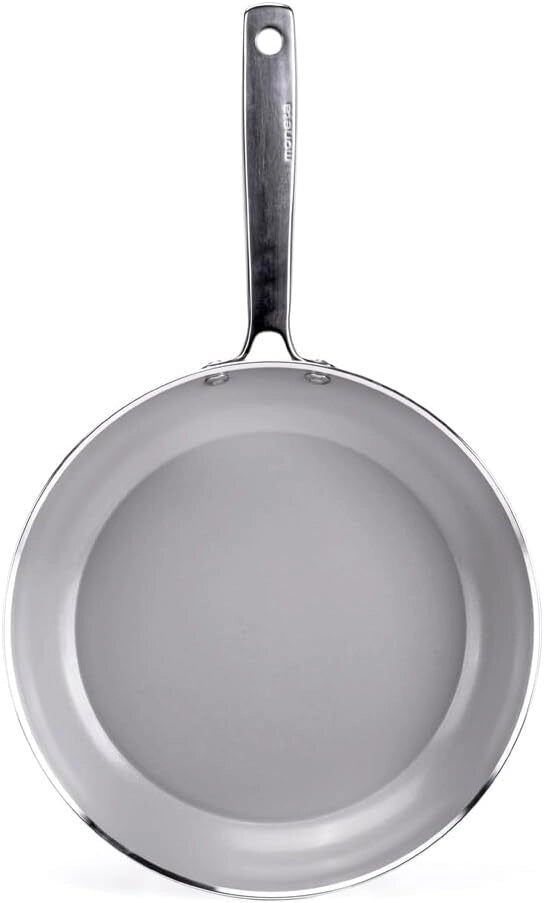 Moneta 0005390128 Armonia Finegres Padella Multiuso in Alluminio Forgiato con Rivestimento Antiaderente Naturale Finegres Senza PTFE PFAS PFOA Nichel Metalli Pesanti Acciaio Inox Full Induction per Tutti i Piani Cottura incluso Induzione Lavabile in Lavas