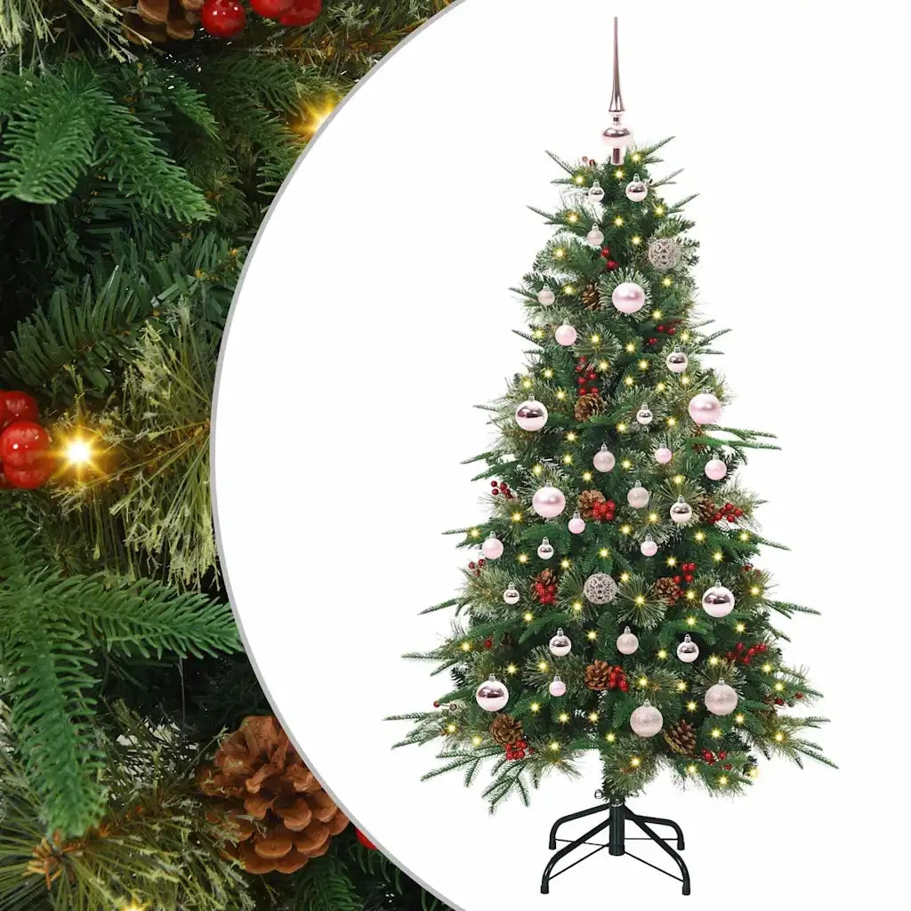 Albero di Natale Artificiale con Rami Pieghevoli Verde 150 cm 3397408