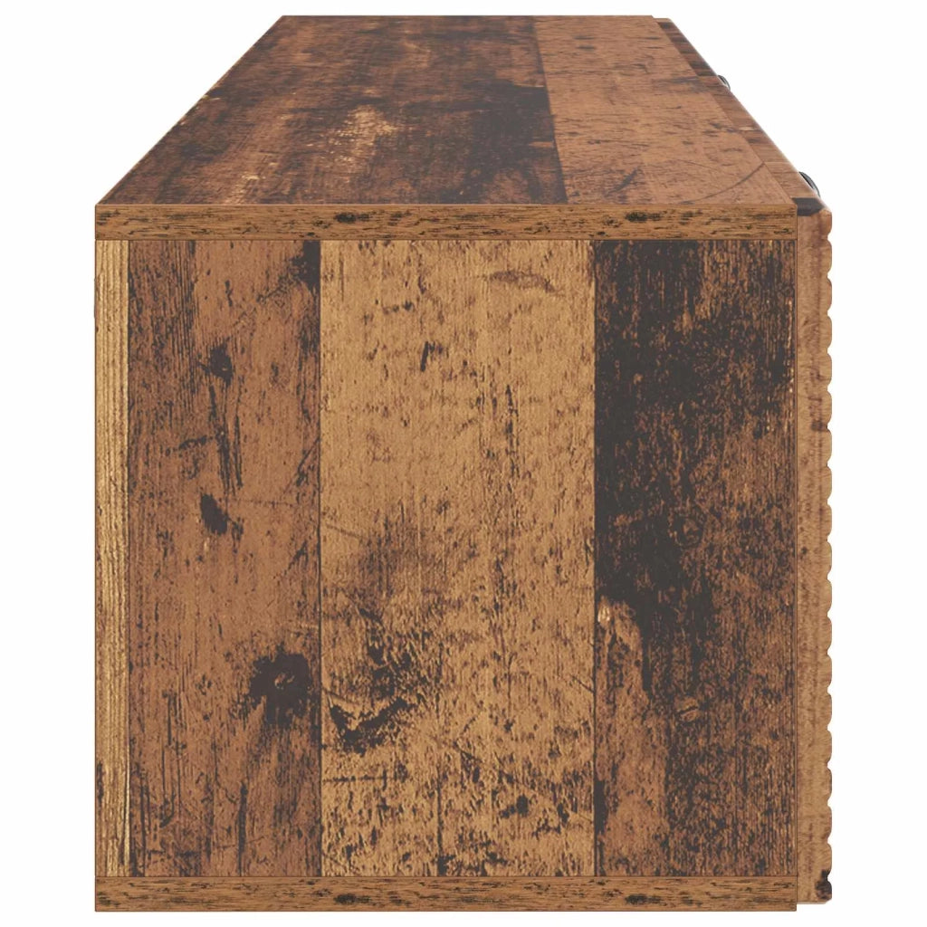Mobile Porta TV da Muro-Credenza per TV sospesa Legno antico 98 x 31 x 30 cm 402434
