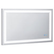 Specchio Bagno LED con Luce Regolabile e Interruttore Touch ¨C zephmum ¨C 100x60 cm Argento