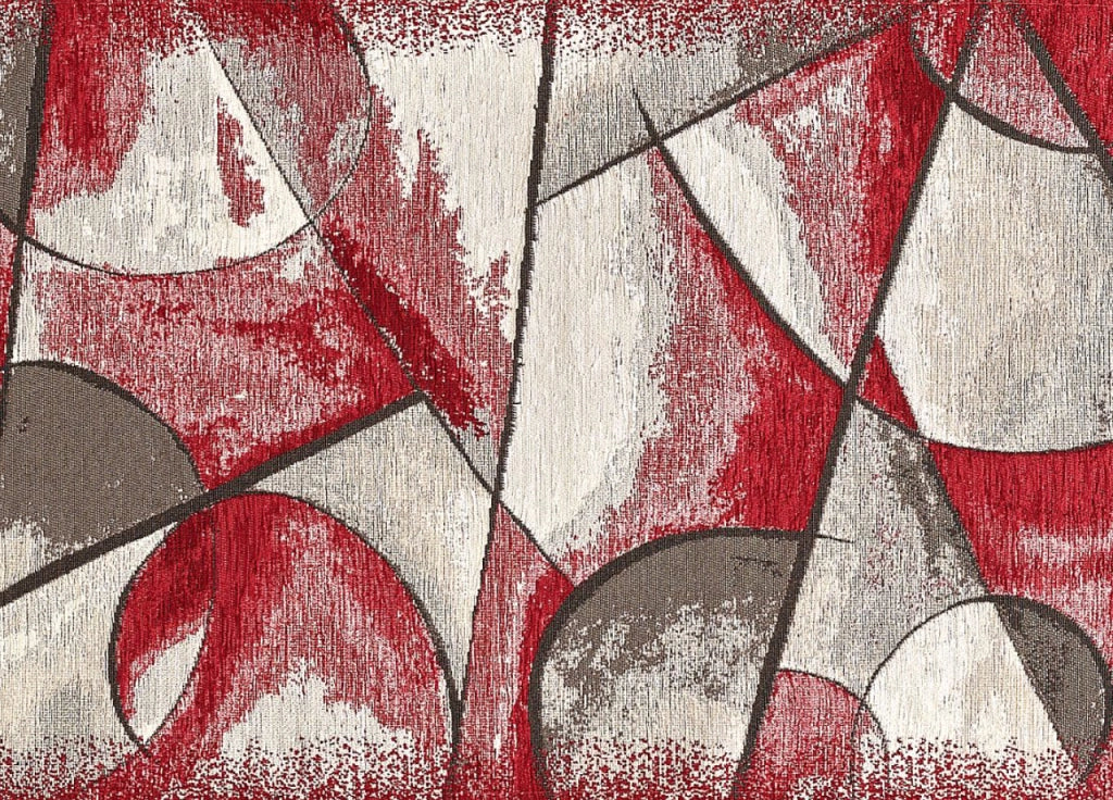 Tappeto Passatoia Cucina Corsia Retro Antiscivolo Disegno Universo By Suardi - 55x80 - Rosso