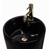 Lavabo Monolitico Rea Blanka Black