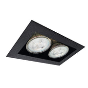Faretto incasso rettangolare nero 2xGU10 10W CAGE Brosline