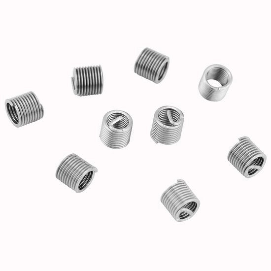Assortimento Helicoils da 100 pezzi - acciaio inossidabile - M5 x 08 x 2D - attrezzo di riparazione per viti a filo.