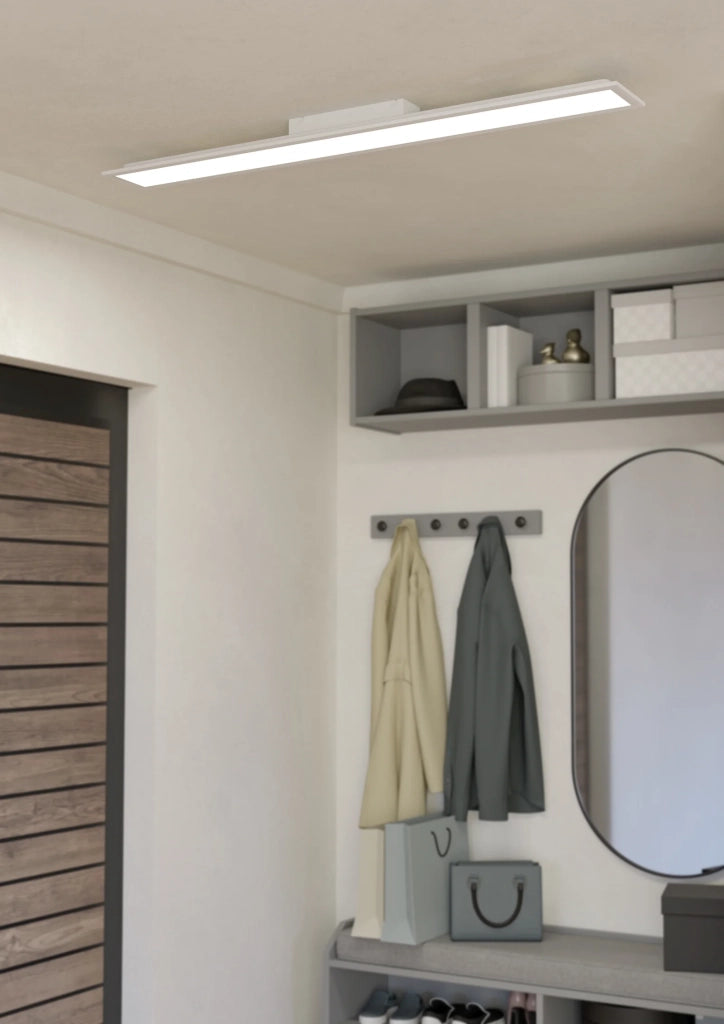 Plafoniera Moderna Moradillo Acciaio Bianco Plastica Led 28W 3700Lm Ip20