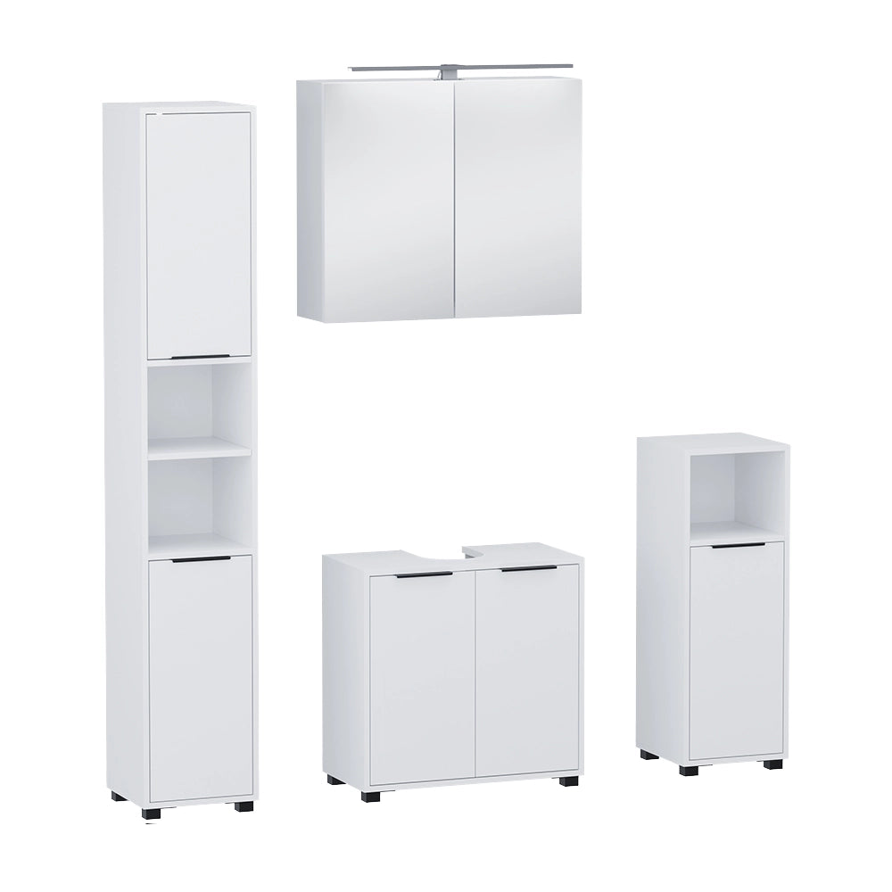 Vicco Set di mobili da bagno Bianco 4 parti