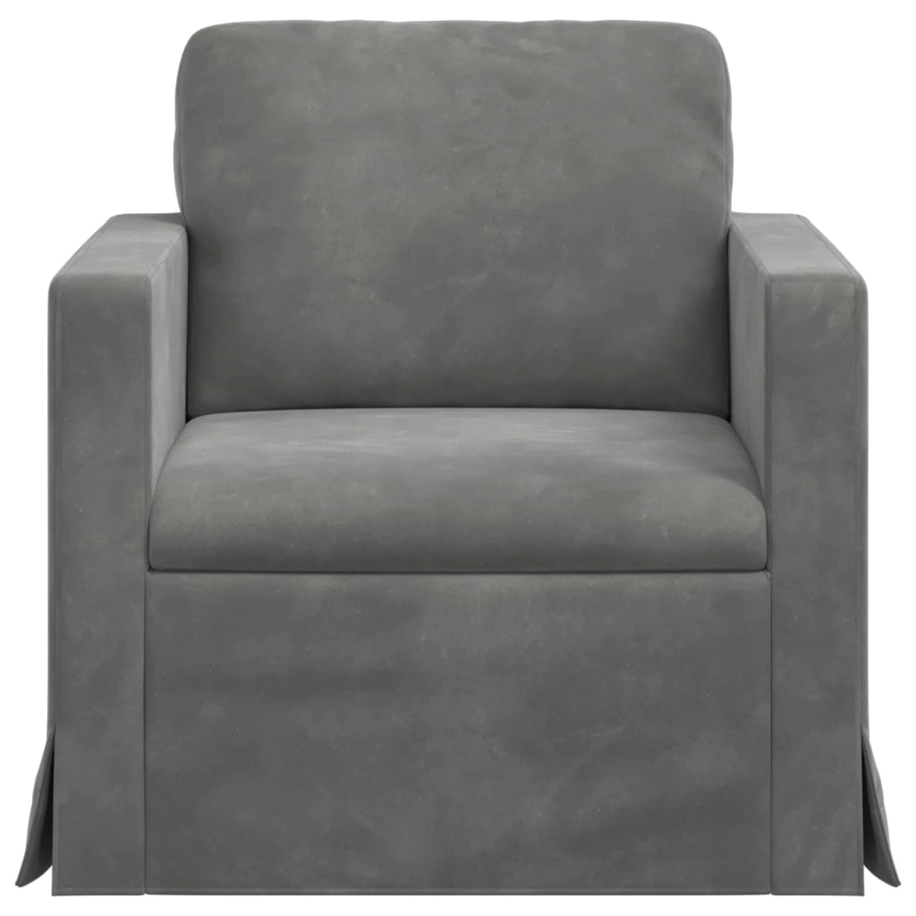 Divano Grigio scuro 78 x 78 x 80 cm Velluto 42024405