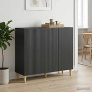 Credenza Nero 89 x 34,5 x 80 cm Legno ingegnerizzato 894646