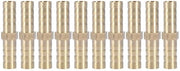 Connettori a raccordo per tubi - 10 pezzi - 2 vie - 6mm - per collegamento di tubi - adatto per connessione di tubi - ottone