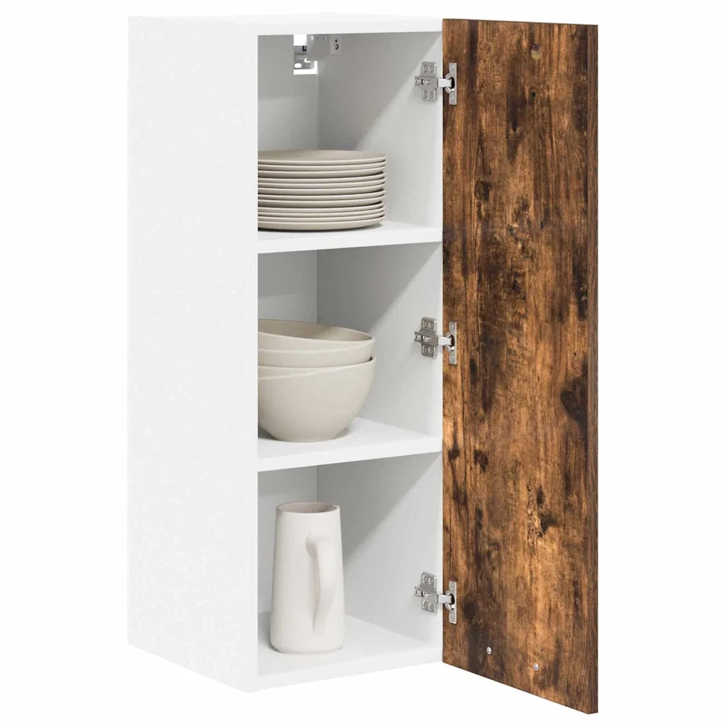 Armadio pensile Rovere Affumicato e Bianco 30 x 31 x 80 cm