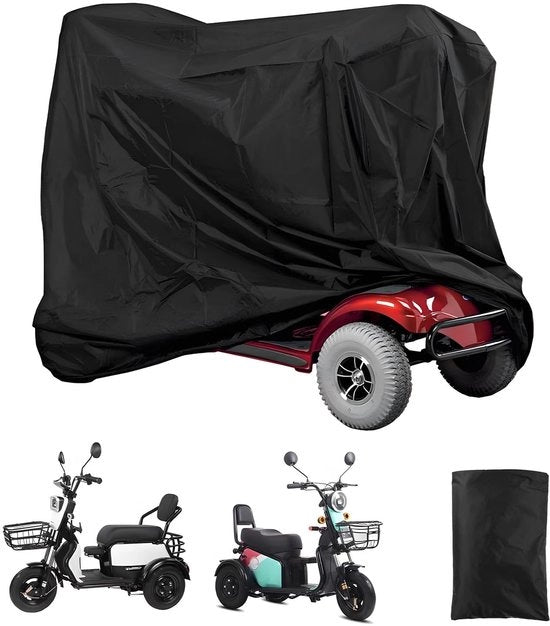 Coprimozzo acqua resistente per scooter - Protezione da pioggia - Nero - Protezione da radiazioni UV - Adatto per scooter - Dimensioni 190x70...